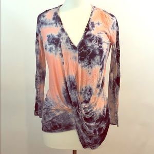 Young Fabulous & Broke Tiedye Wrap T-Shirt XS